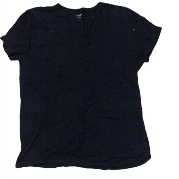 Other - ⭐️5/$10 item⭐️ Black carbon tee with 3 buttons